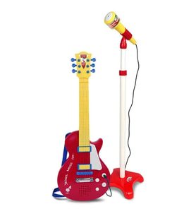 Bontempi Ayaklı Mikrofonlu Kırmızı Elektronik Çocuk Rock Gitarı