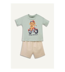 Defacto 26Y801003400 Mint Yeşili Erkek Bebek Alt-Üst Takım G8114A5/GN1123