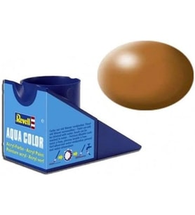 Revell - Su Bazlı Maket Boyası Ahşap Kahverengi İpek 18 Ml (36382) (Krem)