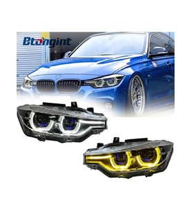 Bmw F30 Bıxenon Uyumlu Lci Dizayn Far Sarı-Beyaz Gündüz LED