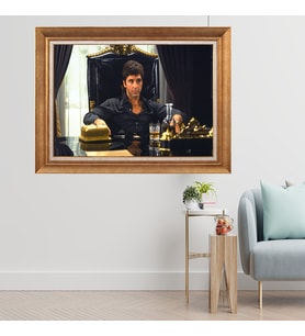 Altın Varaklı Çerçeveli Paspartulu  Tablo sde583 (Gold)