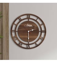 BK Gift Kişiye Özel İsimli Dekoratif 45cm Ahşap Duvar Saati-9 , Ev hediyesi , Arkadaşa Hediye , Sevgiliye Hediye