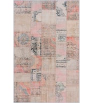 Eliana Home Baskılı, Yıkanabilir Kaymaz Taban Salon Halısı LNA1141 100x150 cm (Pembe)
