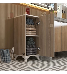Kenzlife kilitli dolap rana39 crd 68*39*39 banyo dolabı hazır mutfak ofis kiler kitaplık evrak ayaklı (Karışık)