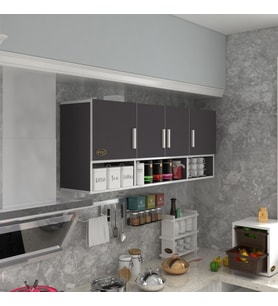 Kenzlife hazır mutfak konsta gri 060*150*32 mutfak banyo dolabı kapaklı raflı (Karışık)