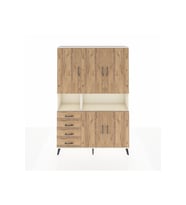 Arges Gardrop 7 Raflı 4 Çekmeceli 5 Kapaklı 132x30x195 Aytaşı-Çam