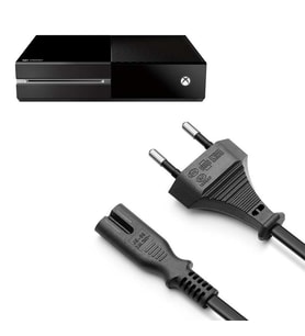 XBOX ONE Güç Kablosu XBOX One Uyumlu Güç Kablosu Power 2 pin Kablo (Siyah)