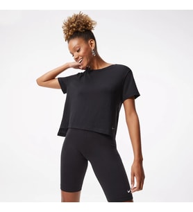 Yoga Dri-FIT Bayan Oversize Siyah Tişört