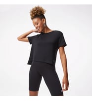 Yoga Dri-FIT Bayan Oversize Siyah Tişört