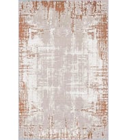 Eliana Home Baskılı, Yıkanabilir Kaymaz Taban Salon Halısı LNA0543 100x150 cm (Turuncu)