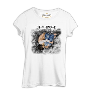 Death Note - Upside Down Beyaz Kadın Tshirt