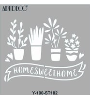 ARTDECO STENCİL 30X30CM GÜZEL EVİM 182