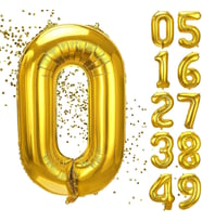 0 Yaş Doğum Günü Rakamlı Balon Yaş Günü Gold Renk Folyo Uçan Balon 102 cm Doğum Günü ve Parti Dekorasyonu Büyük Boy Balon 40 inç - 102 cm Doğum Günü Dekorasyonu Balon Yaş Sayı Helyum Balon 0 Rakamı