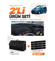 e-biz CİTROEN BERLİNGO ÜST ÇUKURLU KAPAKSIZ (2015-2020) Uyumlu Torpido + Deri Çanta - Siyah - CI016