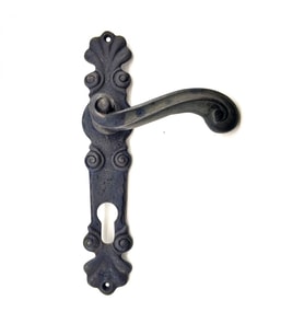 Antika Tarz Dekoratif Pirinç Okyanus Yale Kapı Kolu - 230x46 Mm, Oksit
