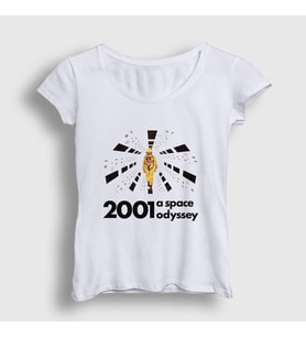 Presmono Kadın Beyaz Astronot V2 Film 2001 A Space Odyssey T-Shirt 241543tt