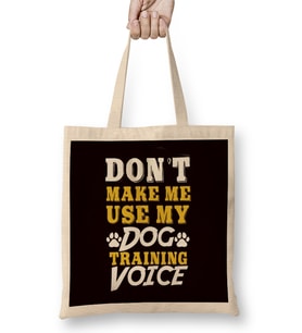 Dog Training Voice Dogs Trainer Animal Teaching Behavior Bez Çanta Uzun Saplı