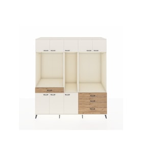Kronos Dolap 8 Raflı 4 Çekmeceli 3 Askılı 220x59x243 Aytaşı-Aytaşı/Çam