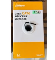 Dahua PFM922-6UN 305 Metre CCA Outdoor Dış Mekan UTP 23AWG Cat6 Kablo Siyah