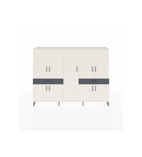 Arges Dolap 12 Raflı 2 Çekmeceli 8 Kapaklı 220x30x163 Aytaşı-Aytaşı/Antrasit