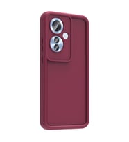 Oppo Reno 11F Kılıf Kamera Korumalı Ananas Silikon Kapak (Mürdüm)