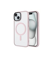 Apple iPhone 13 Uyumlu Kılıf Mat Arka Yüzey Wireless Şarj Özellikli Zore Flet M-safe Kapak (Pembe)