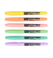 Kraf Pastel Fosforlu Kalem Cep Tipi 6 Renk Set 