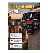 4 Kameralı LED Projektörlü Güneş Enerjili 4G Akıllı Güvenlik Kamera Sistemi