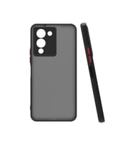 Vendas İnfinix Note 12 Uyumlu Mara Serisi Arkası Mat Renkli Hux Silikon Kılıf (Siyah)