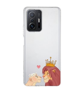 Xiaomi Mi 11T - 11T Pro Uyumlu Aslan Kral Tasarımlı Şeffaf Telefon Kılıfı