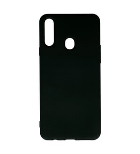 Samsung Galaxy A20S Kılıf Nano içi Kadife Silikon - Siyah