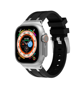 Apple Watch 42mm Uyumlu Kordon Silikon Metal Tokalı Soft Yüzey Zore KRD-89 Kayış