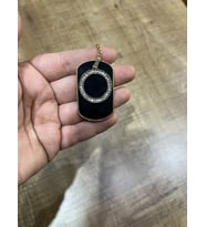 4C3 CM TAŞLI İKİLİ KOLYE UCU TAKI AKSESUARI