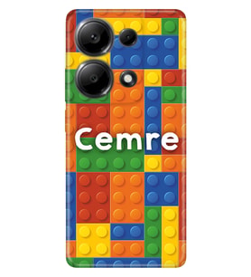 Xiaomi Redmi Note 8 9 10 10S 11 11 12 13 13C 14 15C Pro Plus SE Kılıf İsim Yazılı Kişiye Özel Model-13 (Çok Renkli)