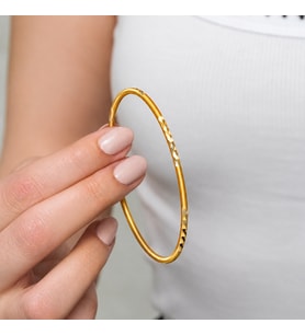 Kibrit Çöpü Model 7,50 gr Gümüş 22 Ayar Altın Kaplama Ajda Bilezik