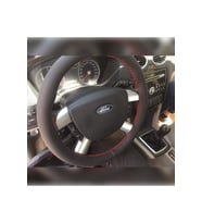 DİKİŞLİ DERİ DİREKSİYON KILIFI NOKTALI DERİ KIRMIZI DİKİŞLİ FORD FOCUS İÇİN HIZLI KARGO