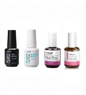 Fontenay RUNAİL UVFiltreli Top Coat 18ml+Rubber Base Scotch 18ml+Nail Prep 15ml+Non-Acid Primer 15ml