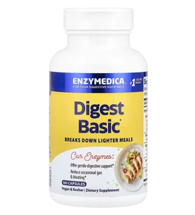 Enzymedica, Digest Basic®, 180 Capsules.Abd Menşei (Renksiz)