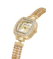 Polo Air Baget Taşlı Kordon Kare Kasa Şık Kadın Kol Saati Gold Renk PL-1620B1x