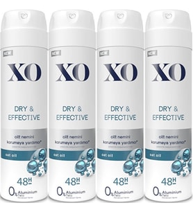 XO Deodorant 150ML Women-Kadın Dry & Effective (4 Lü Set)