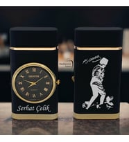 Kişiye Özel Atatürk Kocatepe Temalı Turbo Jet Işıklı Saatli Çakmak