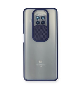 Xiaomi Mi 10t Lite Kılıf Palm Buzlu Kamera Sürgülü Silikon - Lacivert