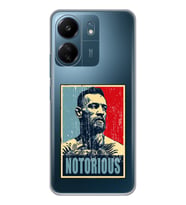 Xiaomi Redmi 13C Uyumlu Conor Mcgregor Notorious Desenli Şeffaf Telefon Kılıfı
