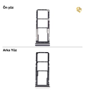 Xiaomi Redmi 7 Sim Tepsisi Çiftli Siyah Çift Hatlı Dual Sim Sim Yeri Sim Kızağı Sim Kart Yuvası
