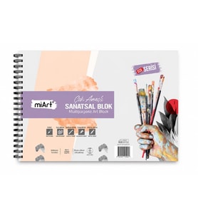 Miart Eco Çok Amaçlı Sanatsal Blok Dokulu Resim Defteri 170 gr 20+5 yp Fon Kartonlu MSB1703550E