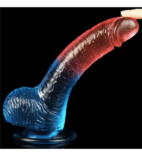 Esnek Ve Bükülebilir Çift Renkli Gerçek Damar Görünümlü 19 Cm Jel Penis