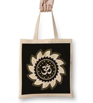 Ohm Symbol Yoga Ohm Indian Design Bez Çanta Uzun Saplı