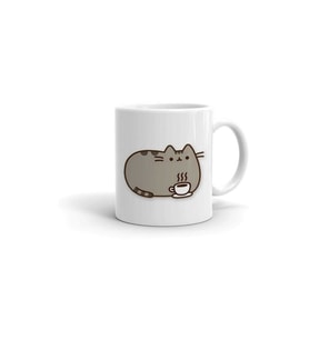 Beyaz Pusheen Coffee Baskılı Kupa