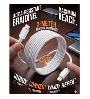 20W PD Hızlı Şarj Kablosu (2 Metre) - USB-C to iPhone Lightning Uyumlu Örgülü Şarj Kablosu - Beyaz