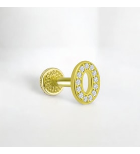 Glorria Altın O Harfi Tragus Piercing